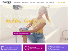 Tablet Screenshot of platosclosetwillowgrove.com